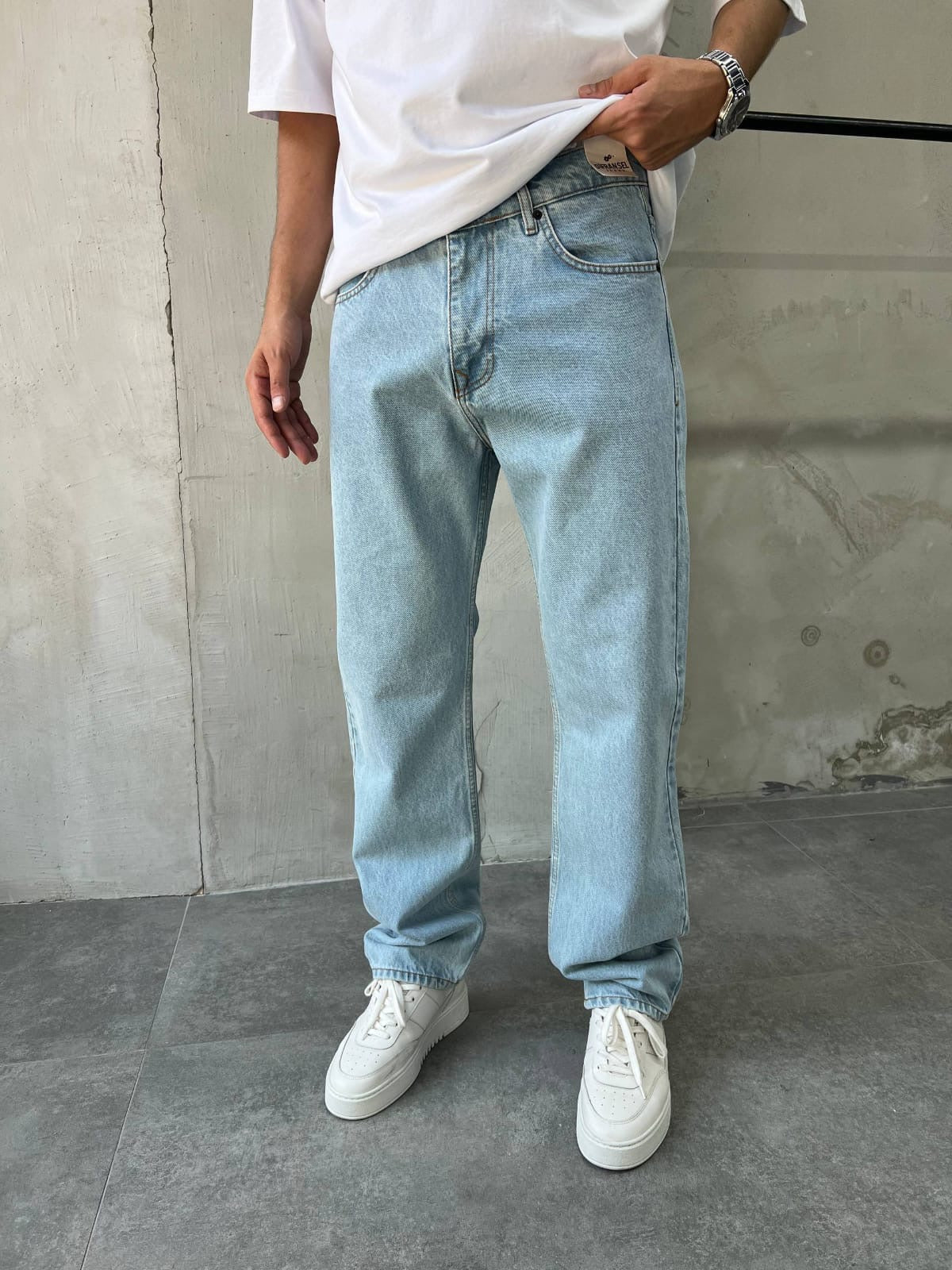 DIFRANSEL DENIM JEANS IN WASHED BLUE