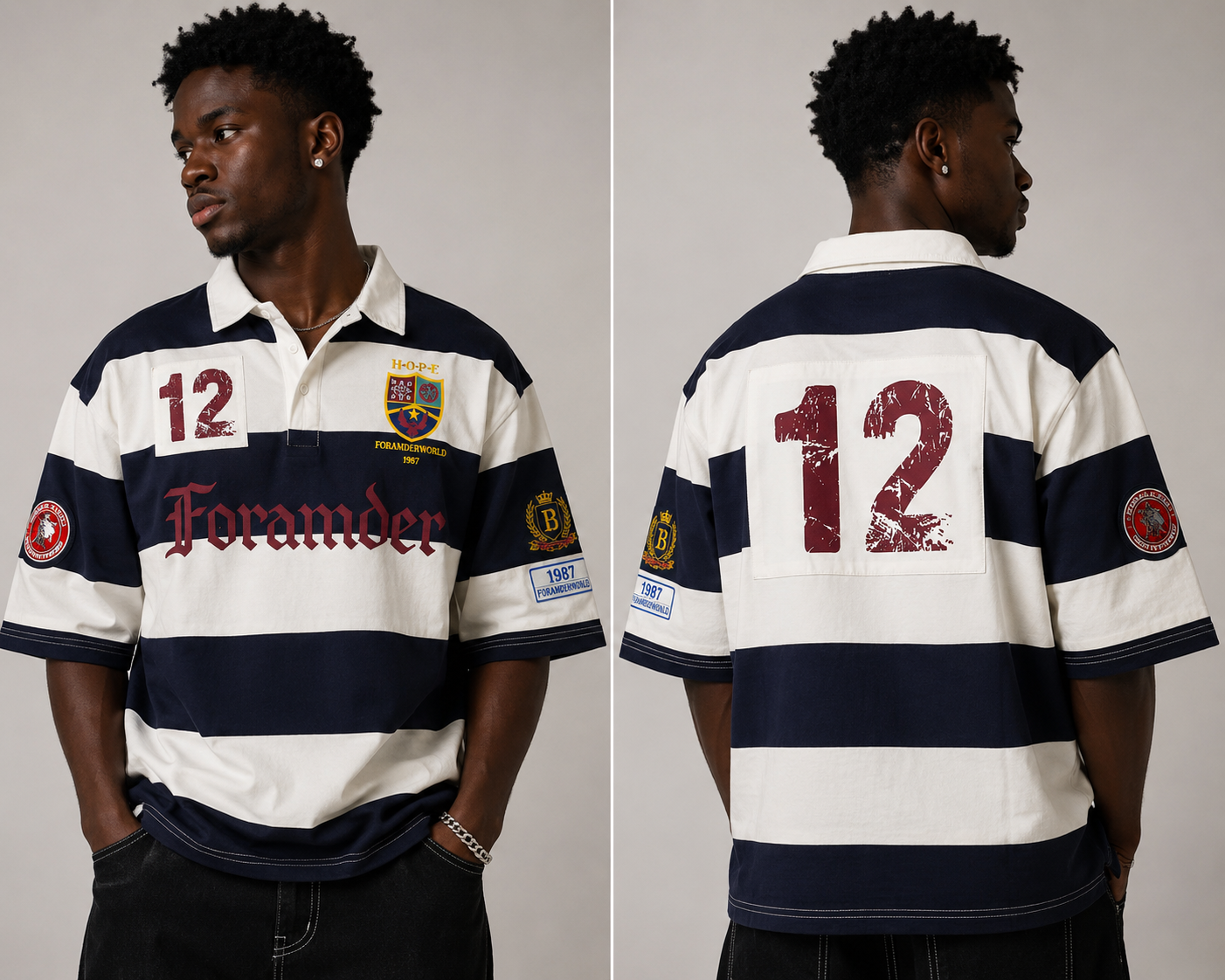 Foramderworld polo in blue