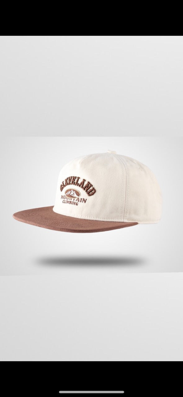 CLEVELAND MC HAT IN CREAM AND BROWN
