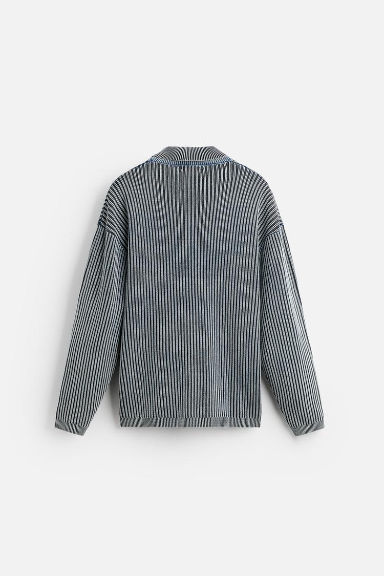 ZARA WASHED KNIT POLO SHIRT