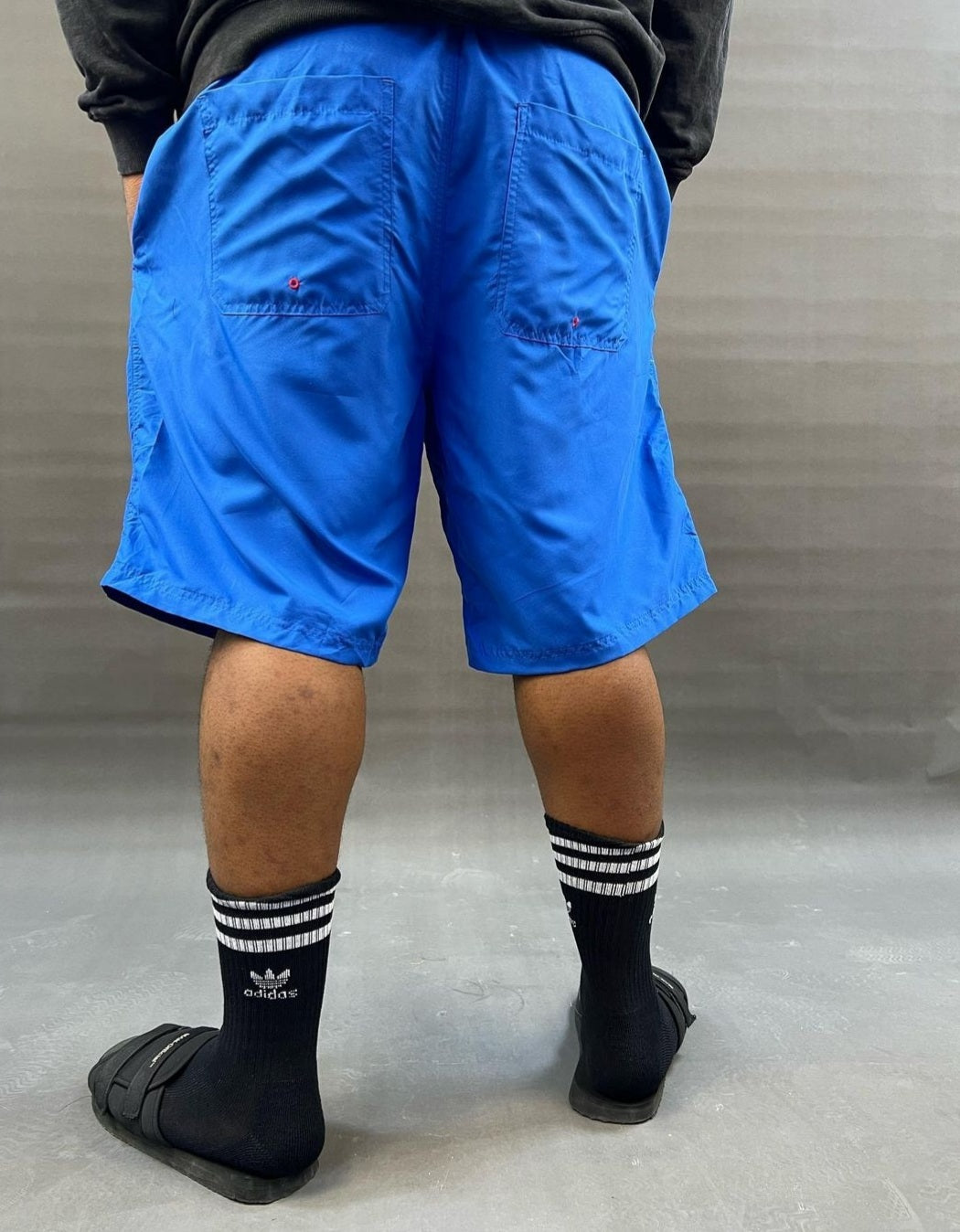 Plus sized beach shorts with small logo