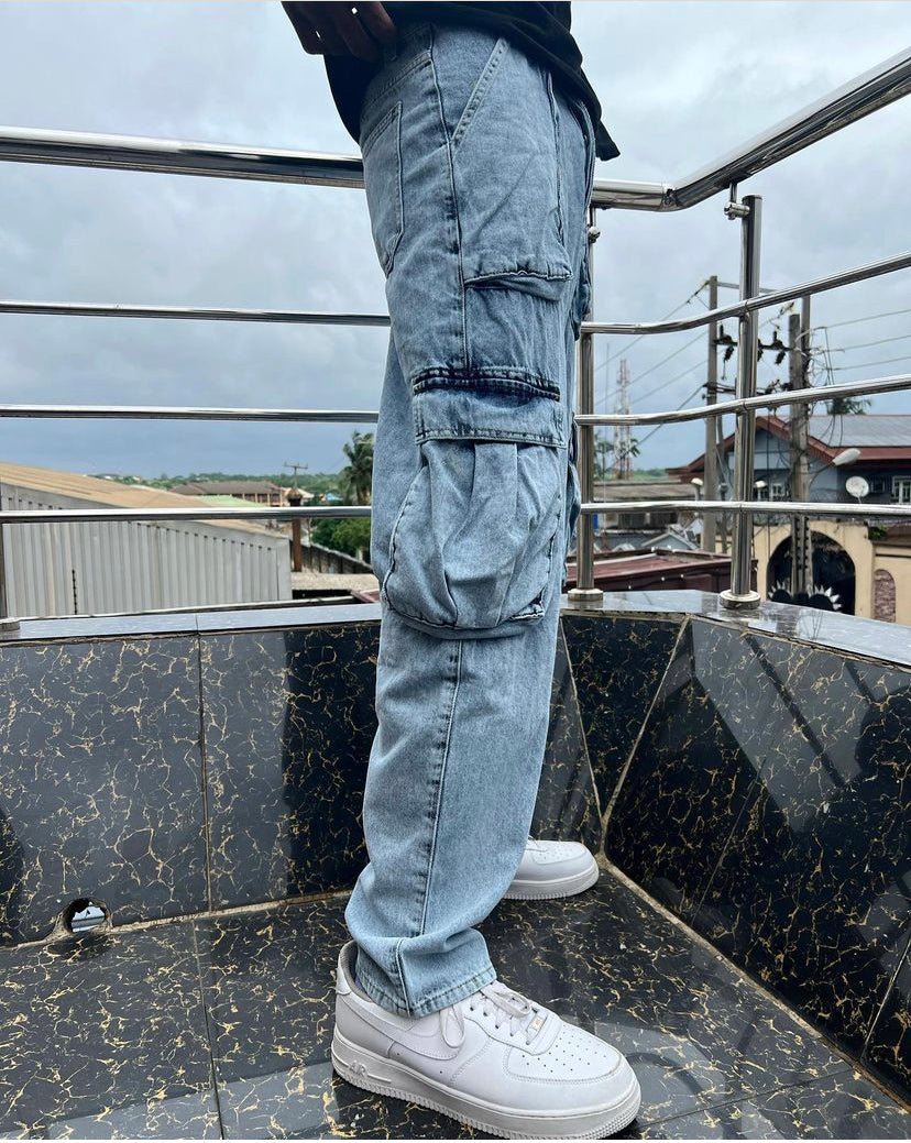 GRJ MAN denim cargo