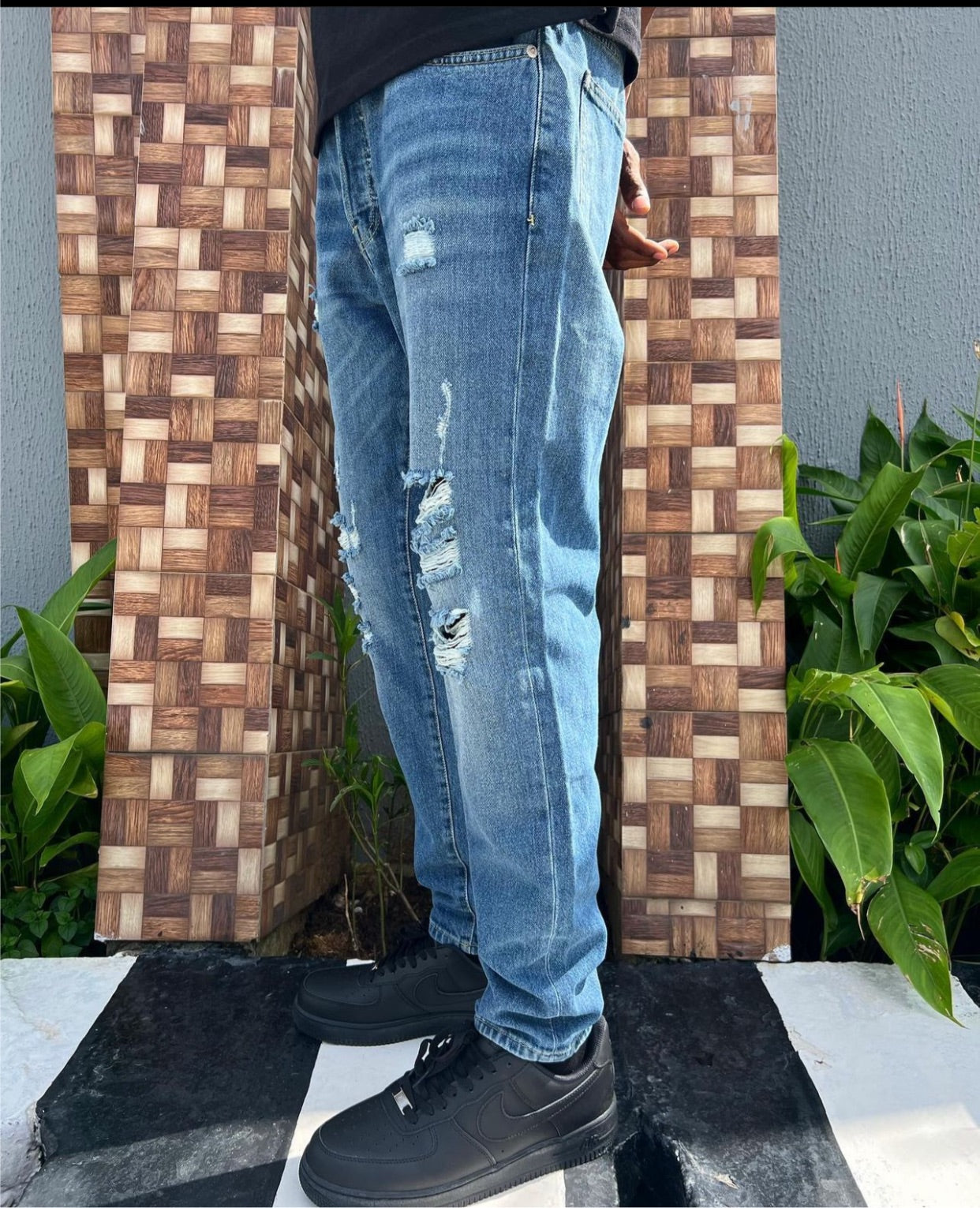 GRJ denim ripped jeans