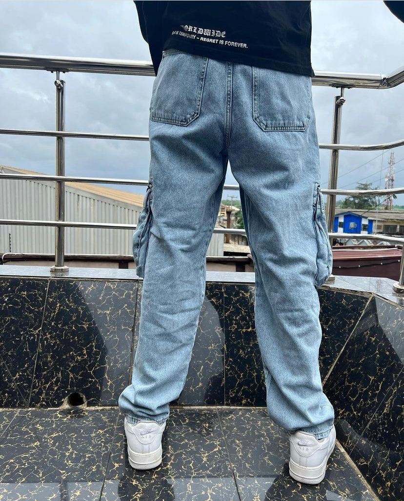 GRJ MAN denim cargo