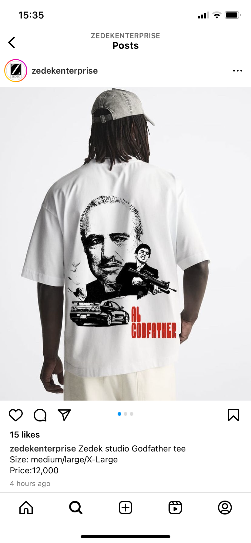 Zedek studio Godfather tee