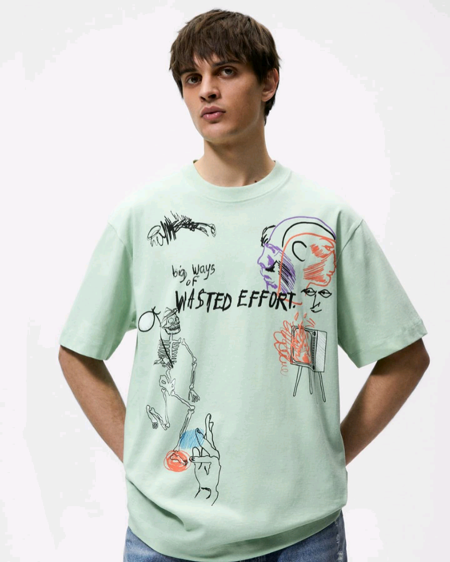 mikro procedure Email Zara graphic print t-shirt – Zedekenterprise