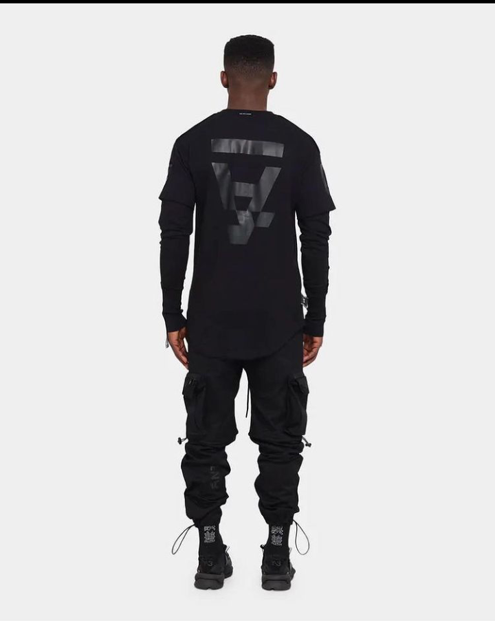 Hyphen ad longsleeve t-shirt in black