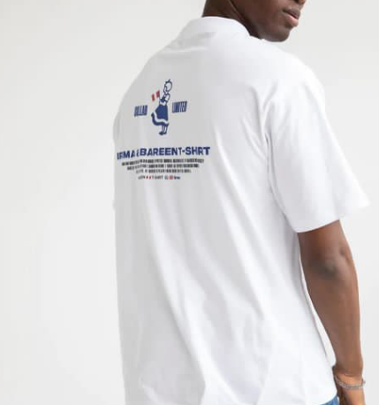 Bareen back print t-shirt in white