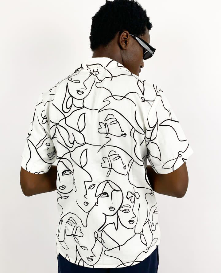 Zedek revere collar shirt