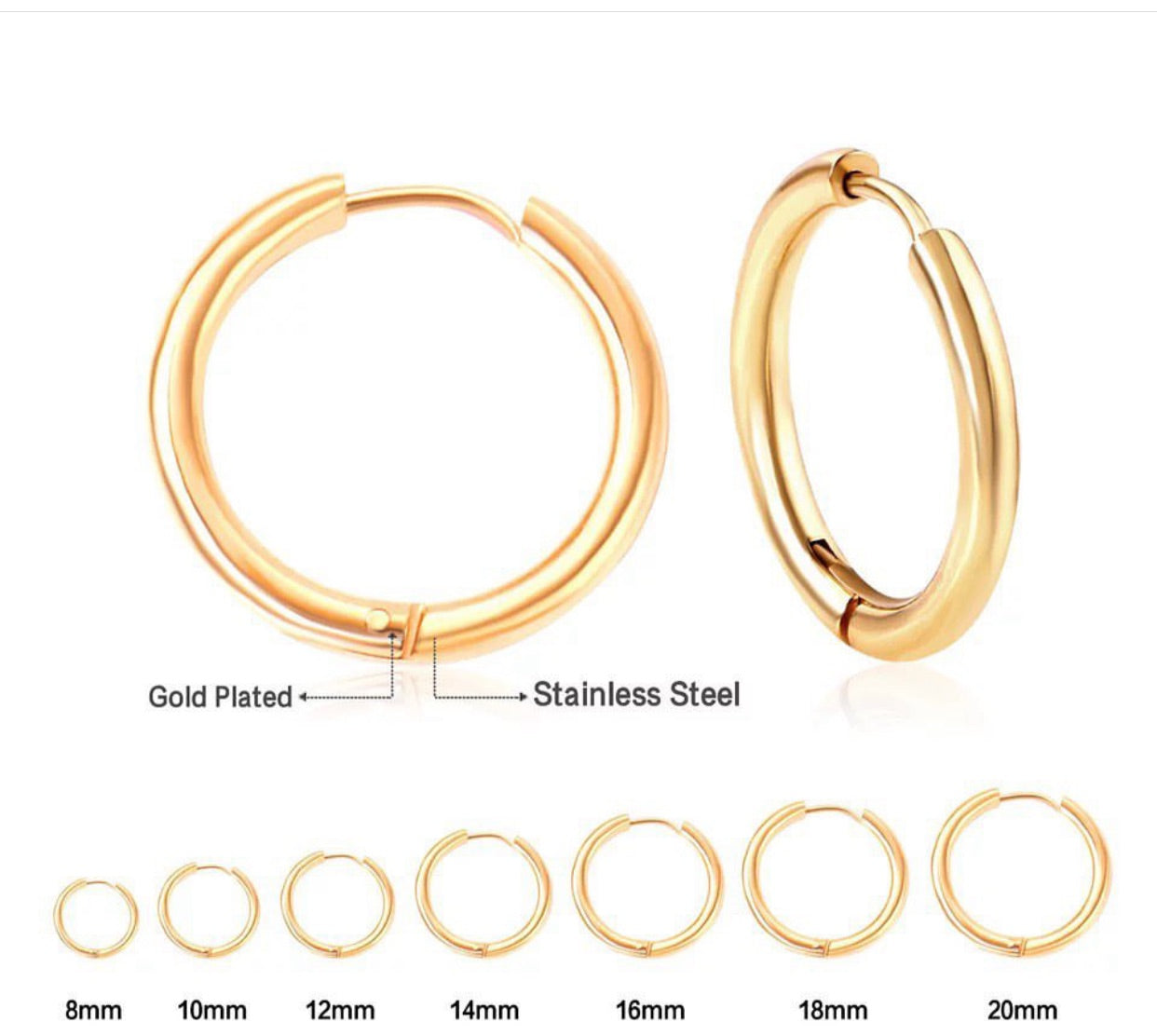 Hoop earring in gold