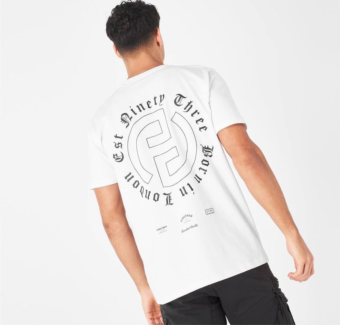 Firetrap Backprint Mens T-shirt in white