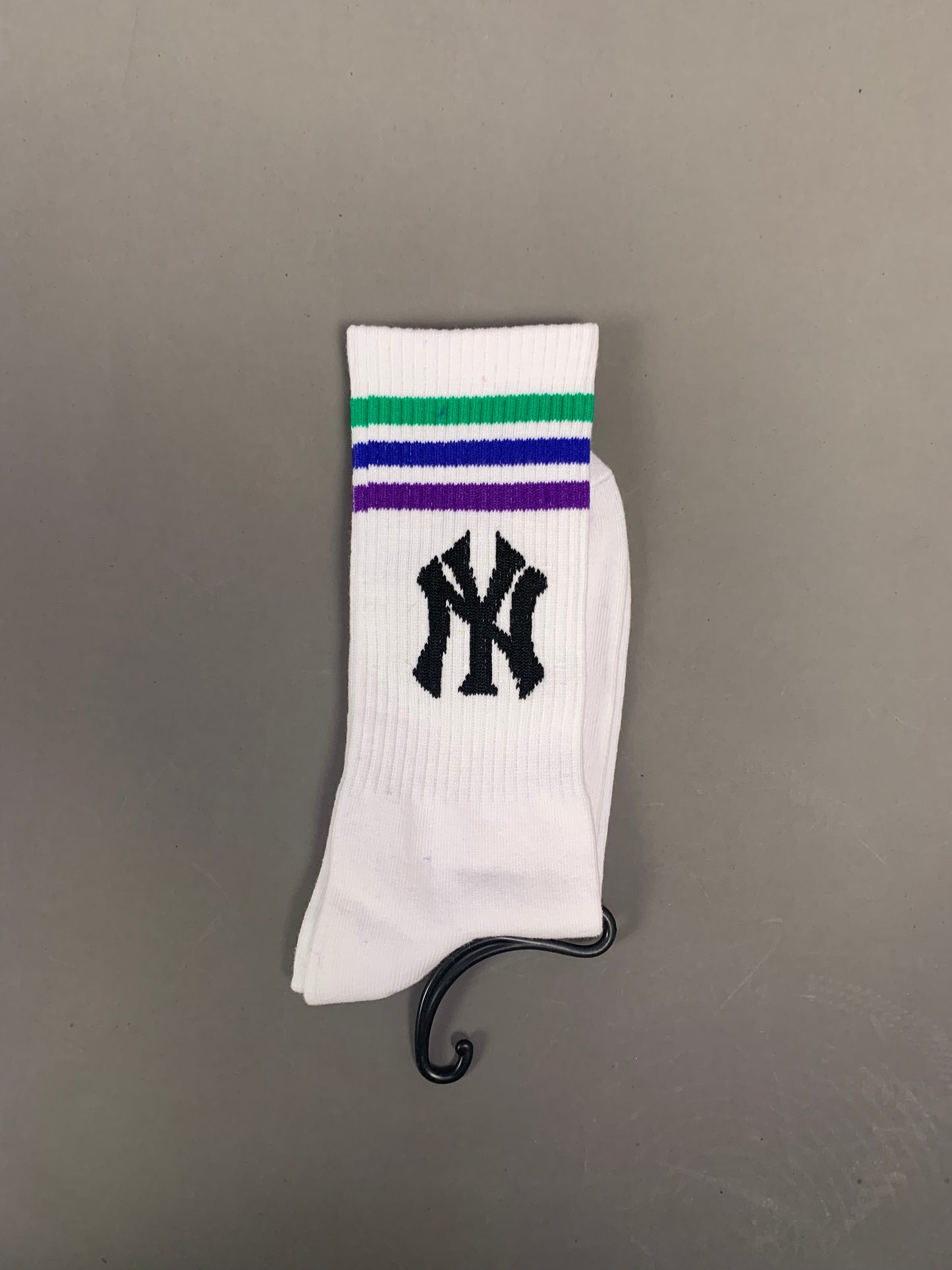 Ny socks green & purple