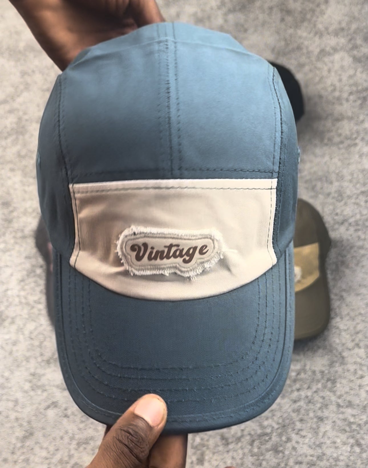 Vintage panel cap in various colour way