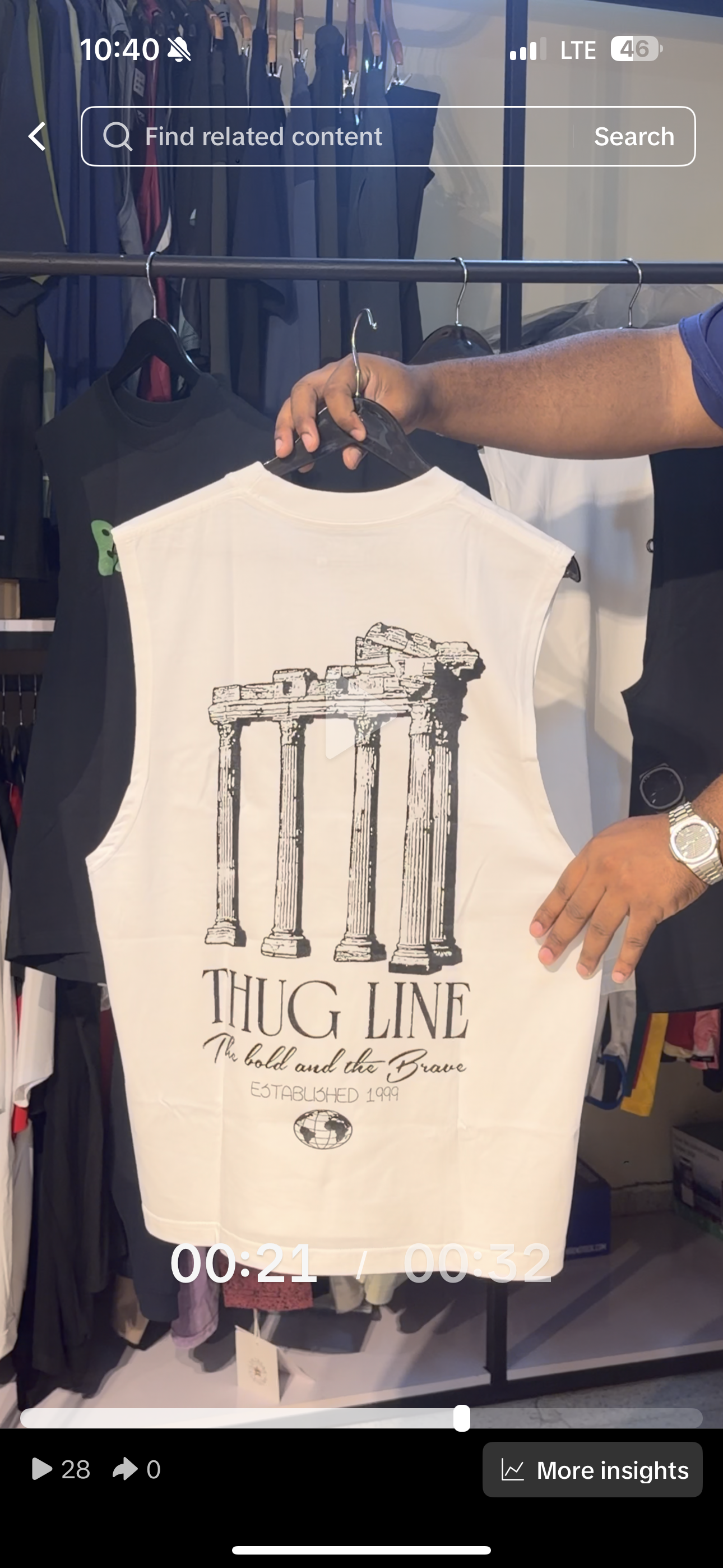 Zedek Thug line tee