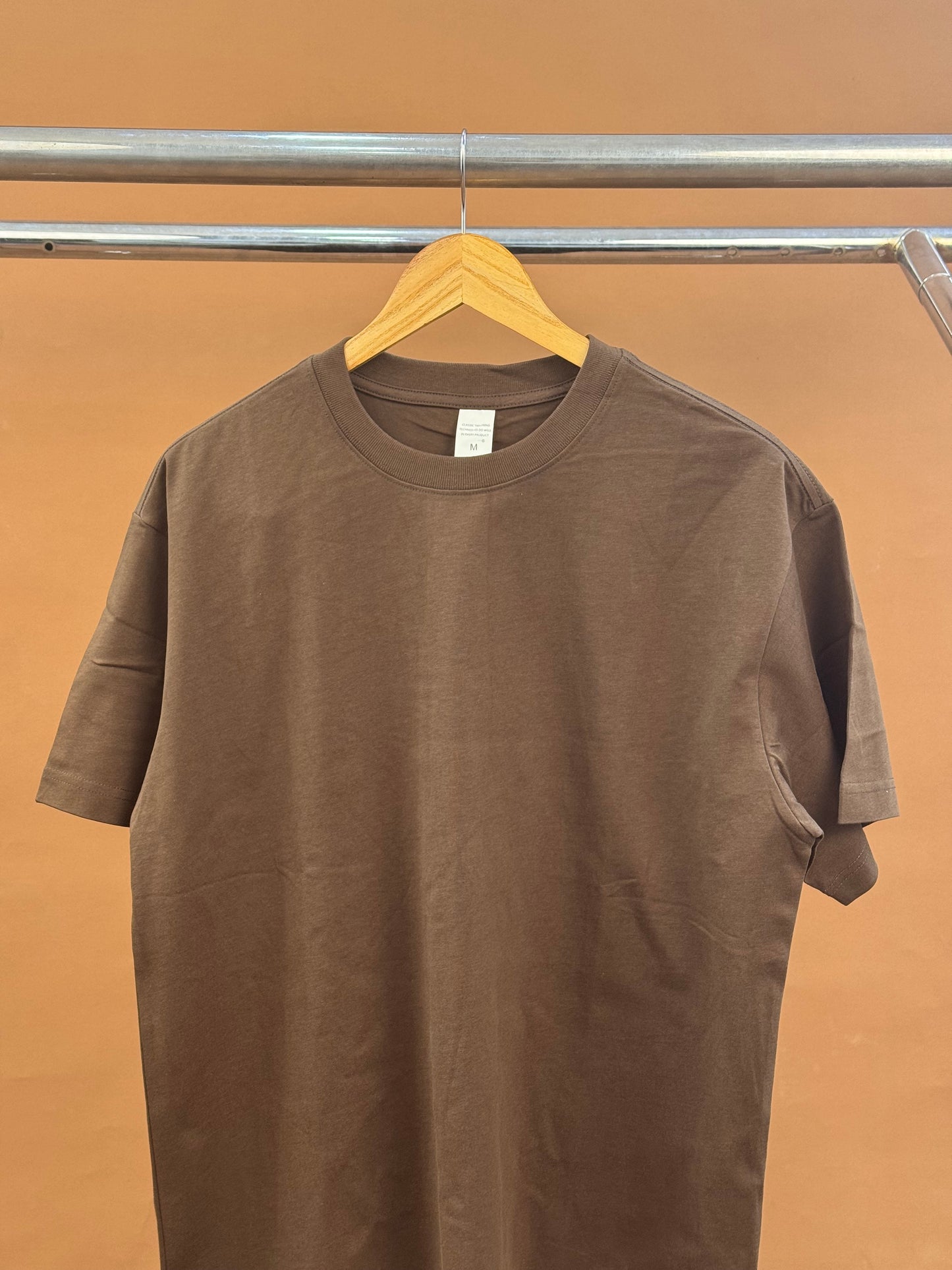 Plain 230gsm brown tee