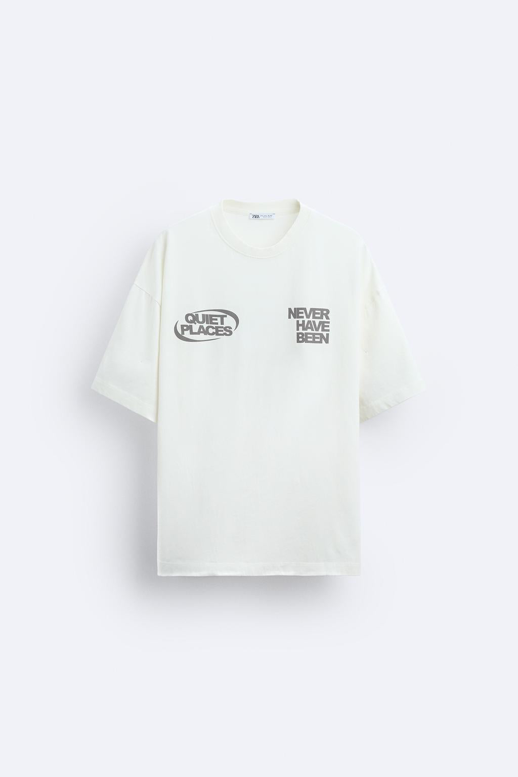 Zara Slogan Print Tshirt