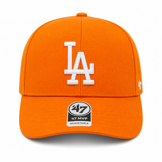 LA trucker hat orange
