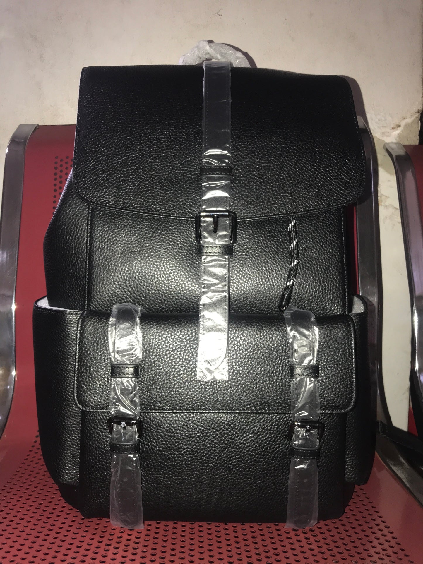 Leather backpack