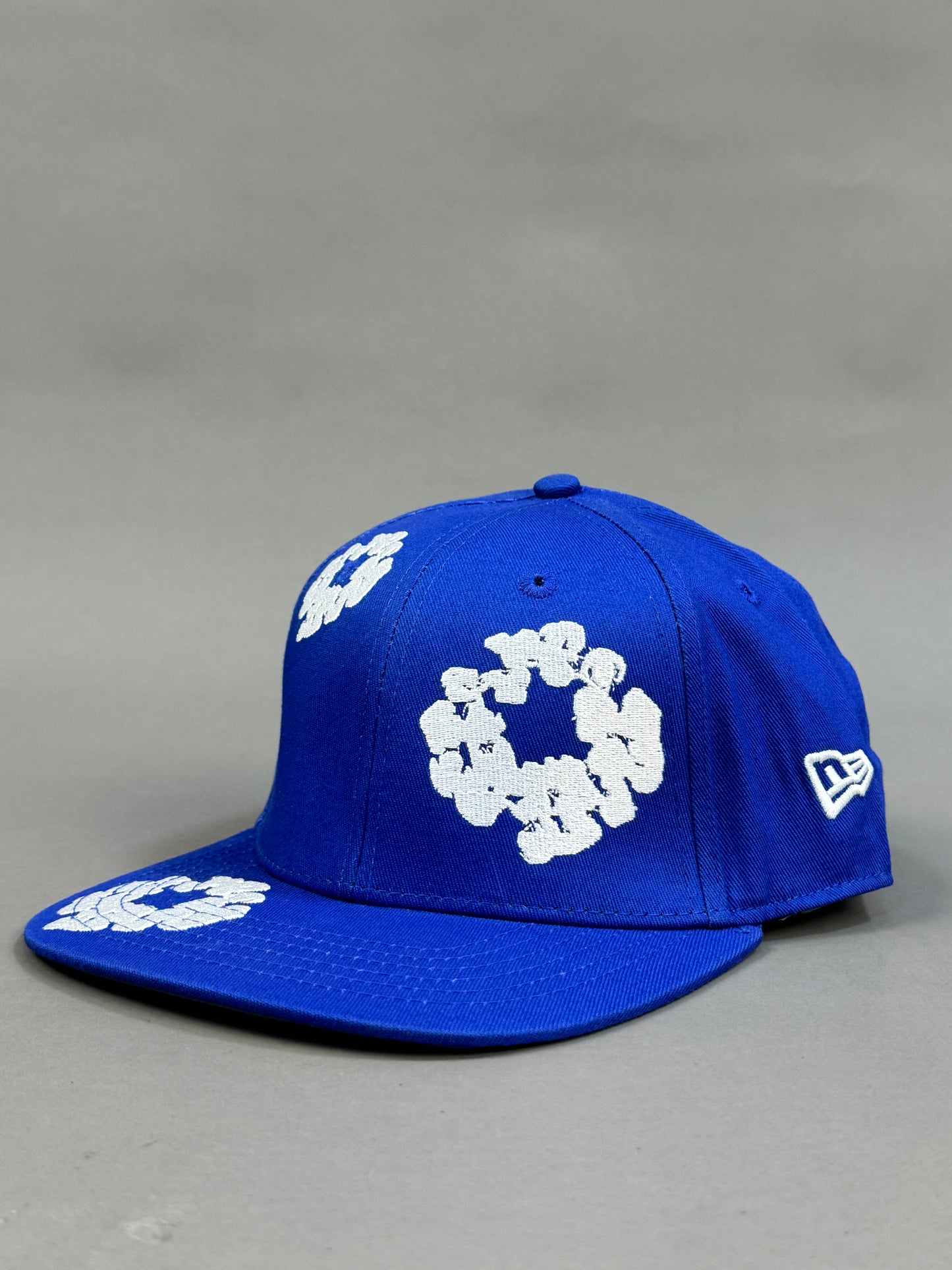 Blue fitted hat