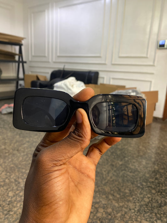 Vintage retro glasses in tinted black Female