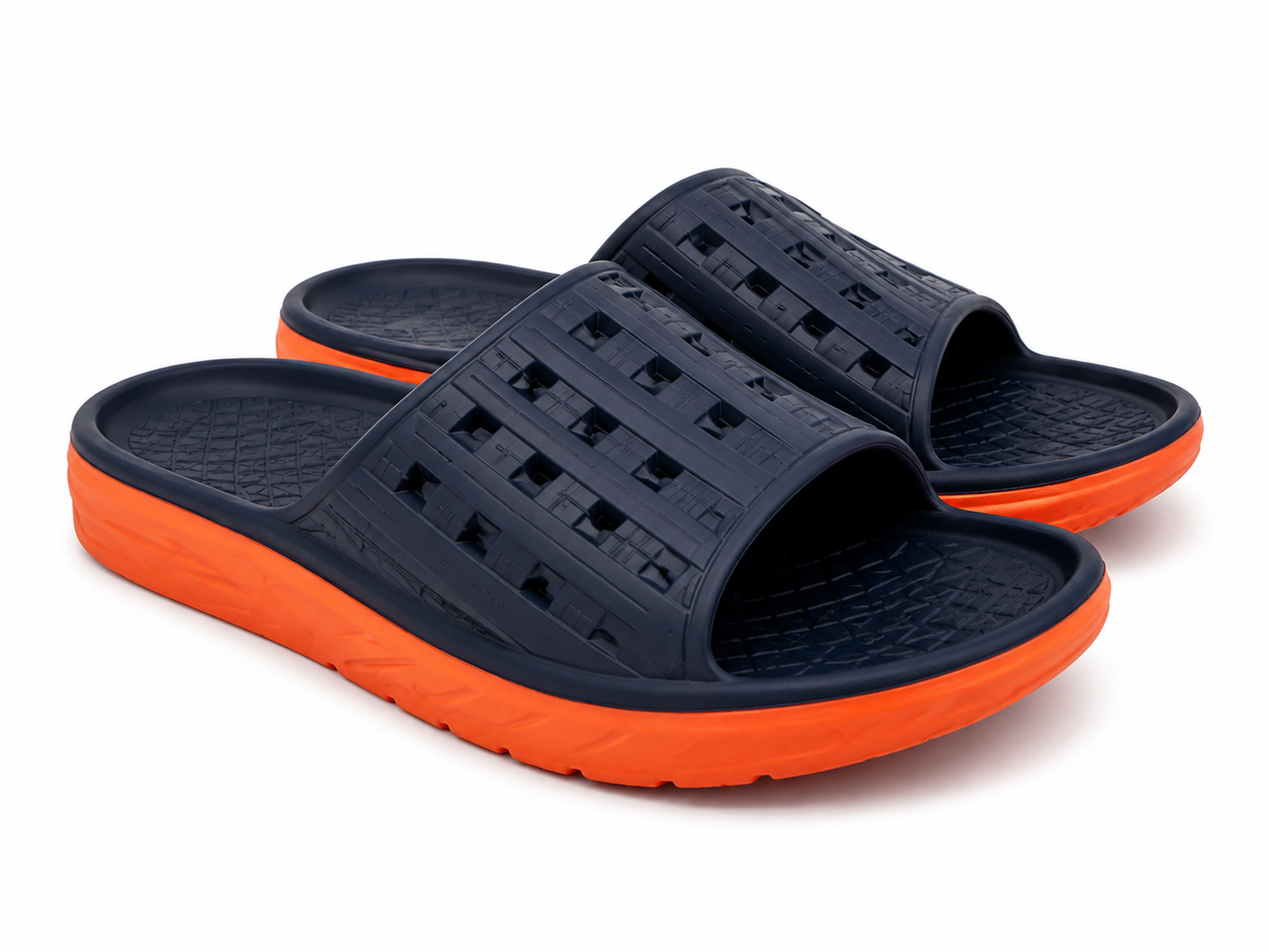 Orthopedic chunky sliders in black