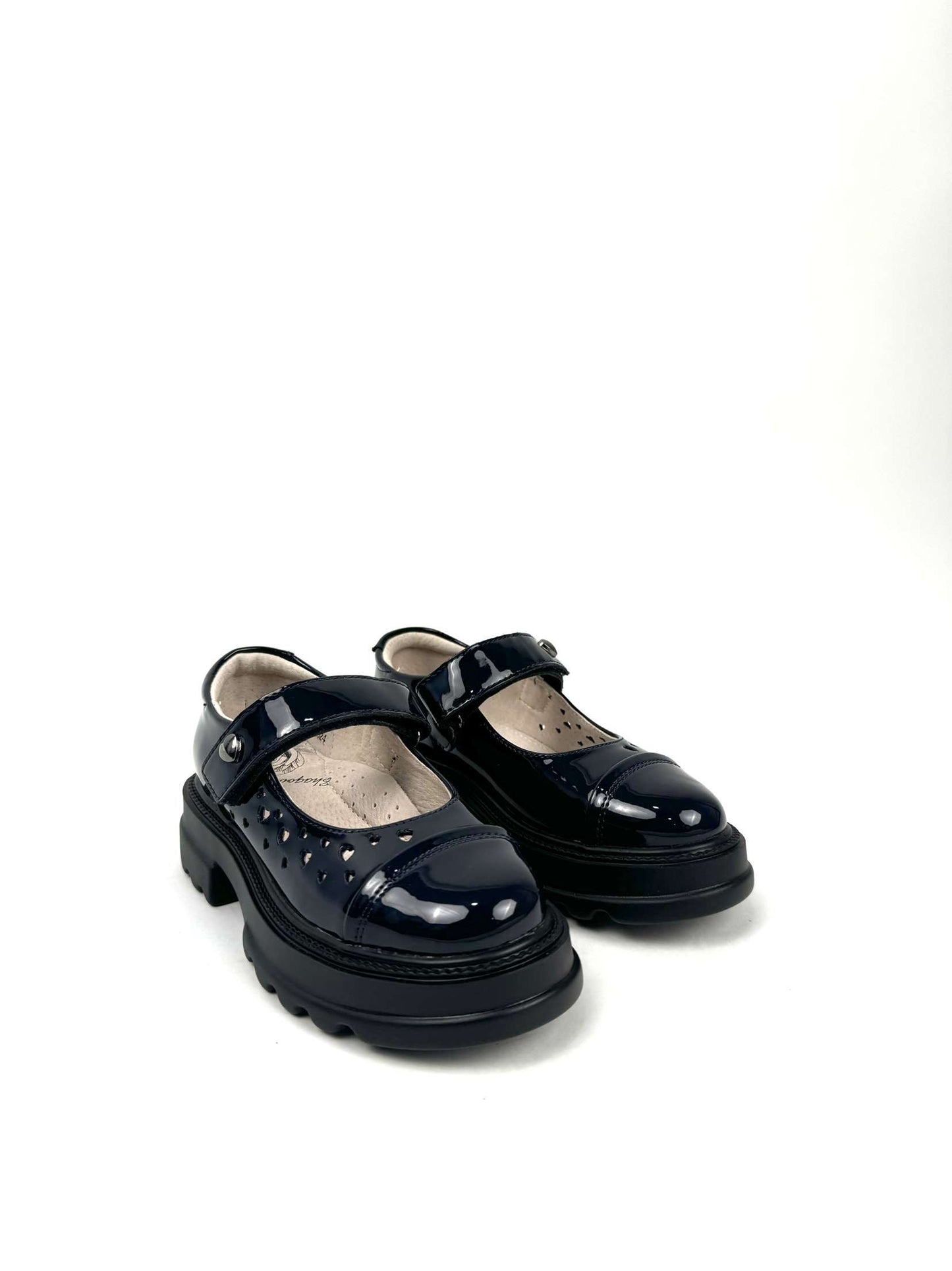Kids school shoe in blue 0178