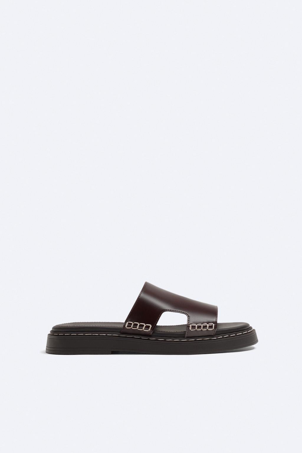 ZARA CHUNKY SANDALS WITH TOPSTITCHING