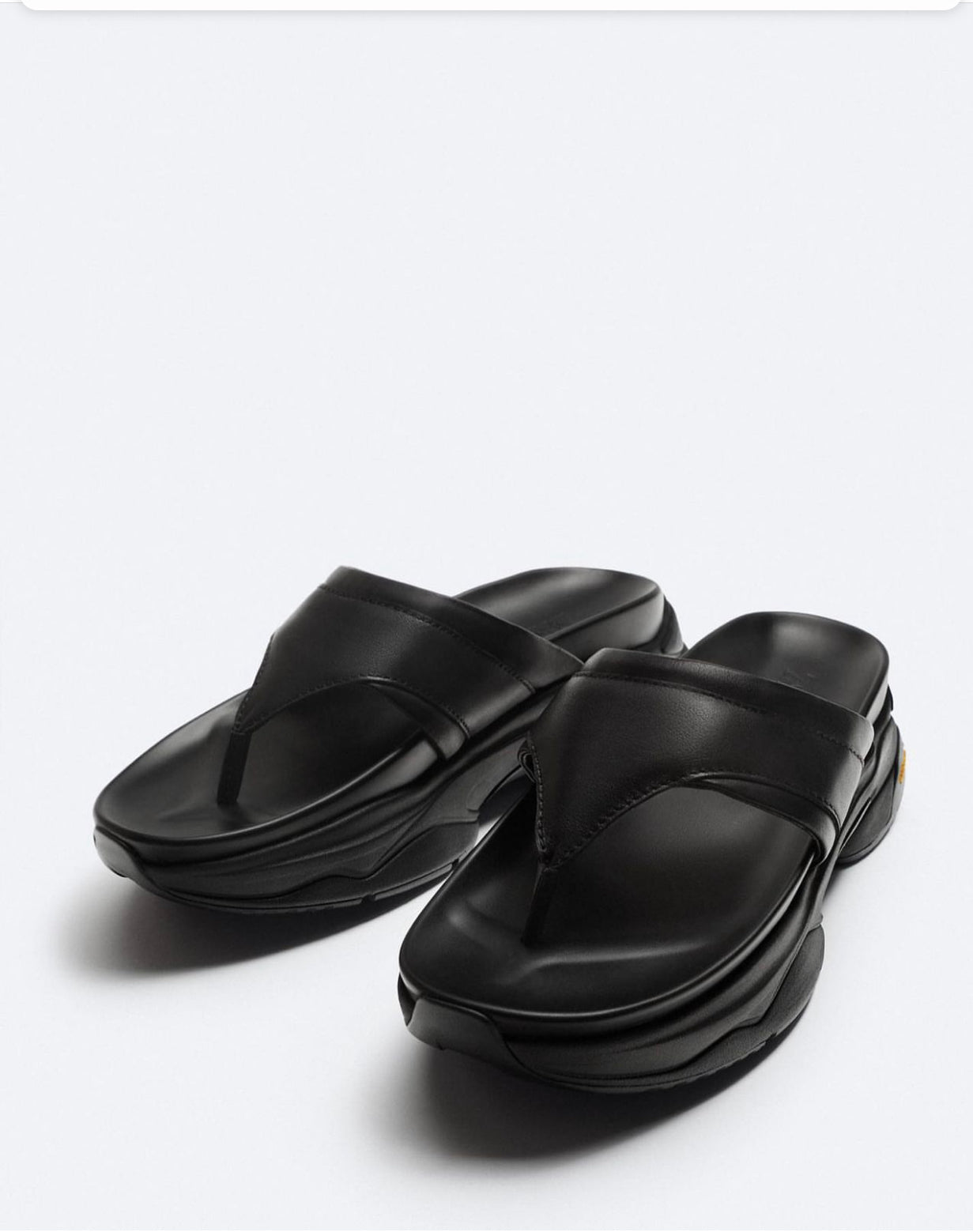 Zara vibram leather sandals