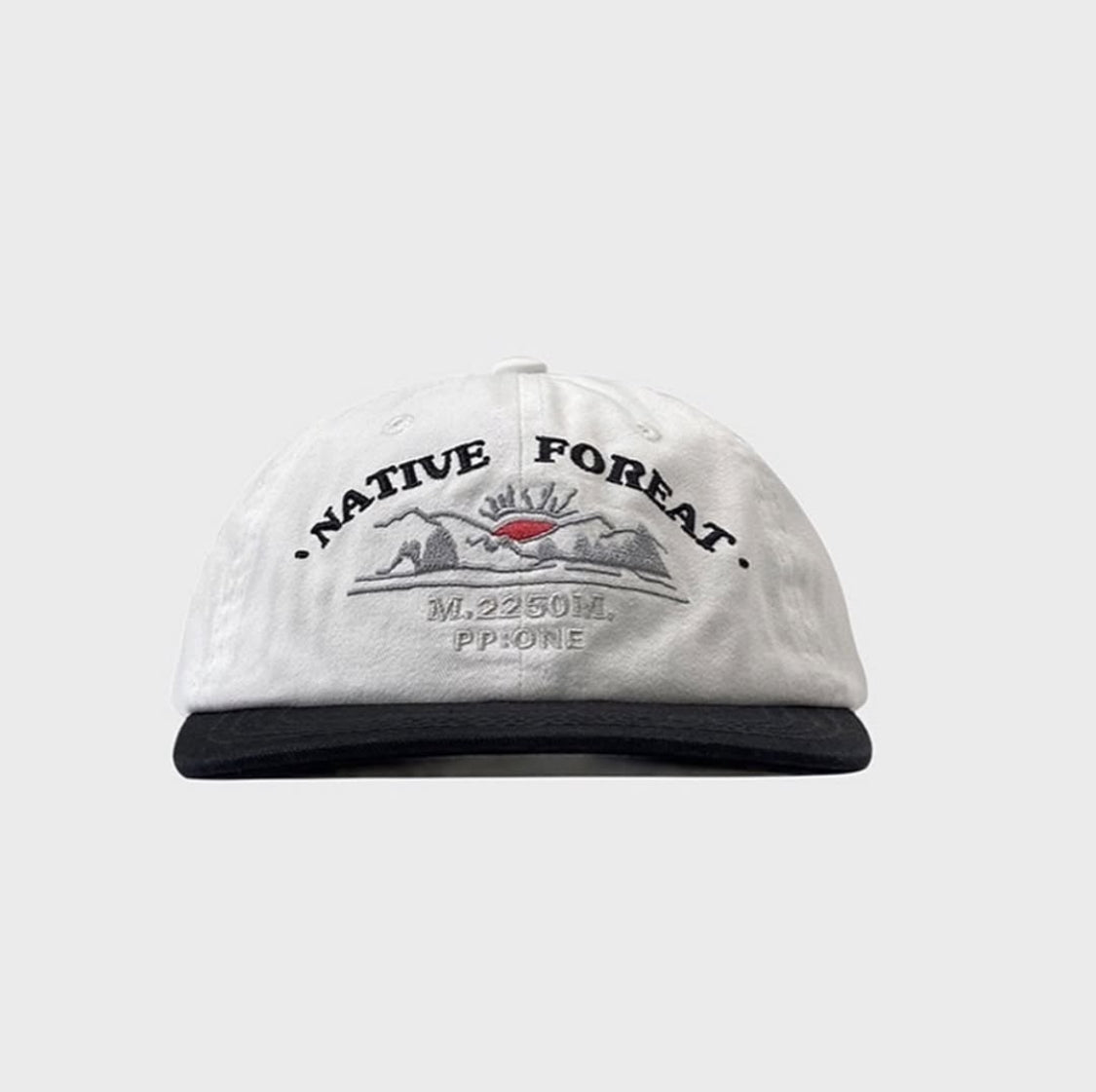 PP native dad hat white/black