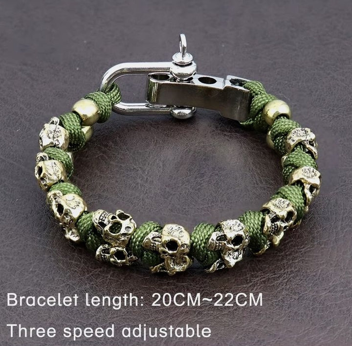 Punk Rock Bracelet In Green