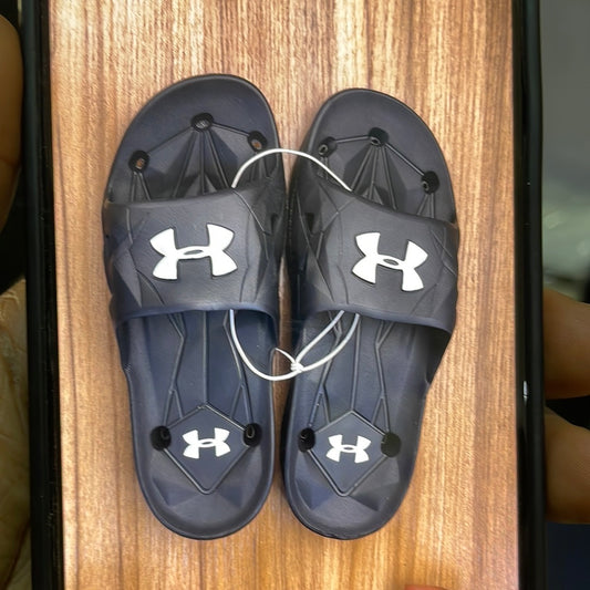 under armor sport slides in black and white