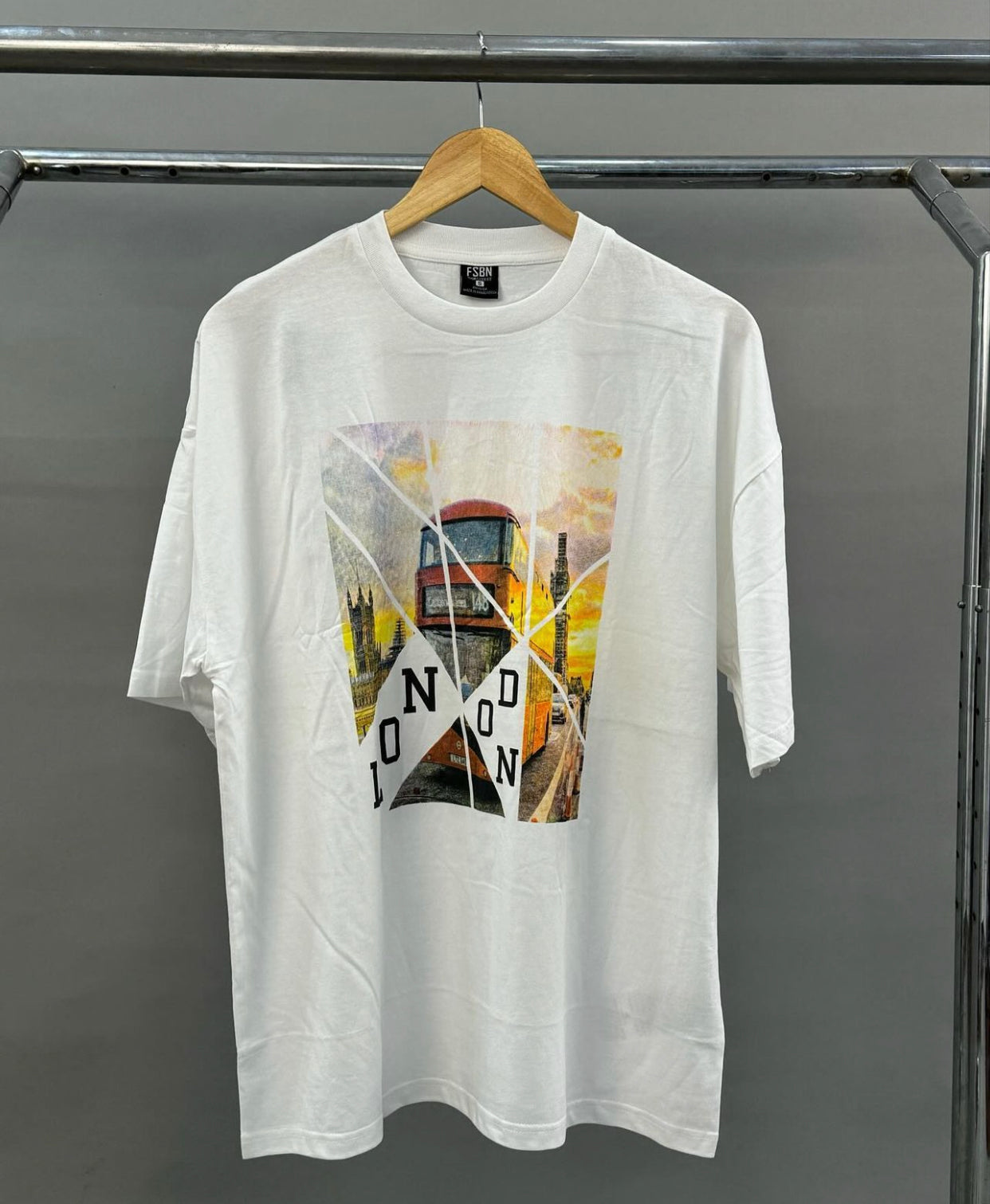 Fsbn London oversized tee in white