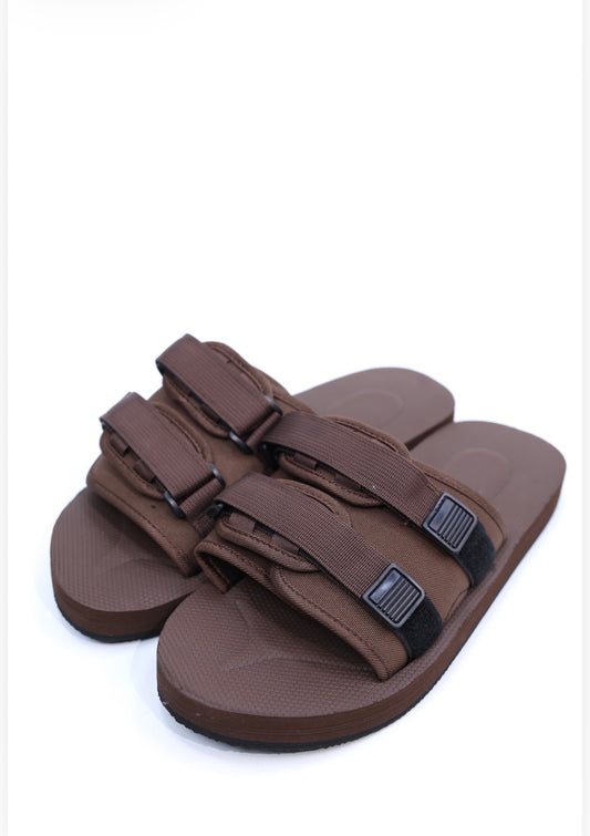 Zedek premium tech slides in coffe brown