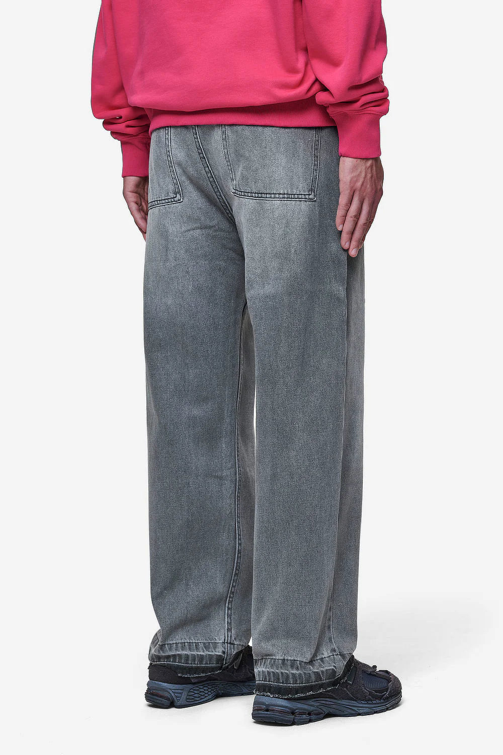 PGDR BARROW WIDE BAGGY JEANS WASHED ANTHRACITE