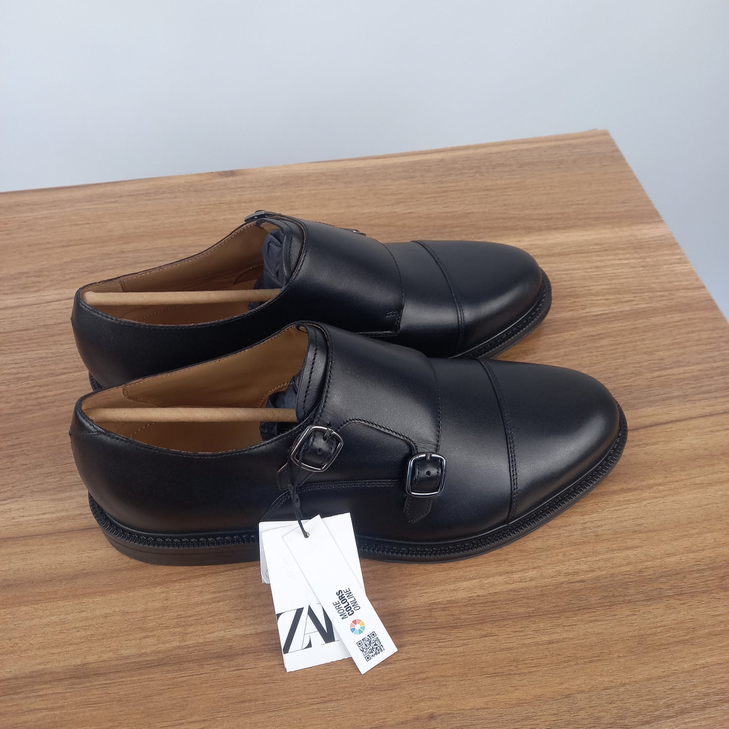 Zara leather monk shoe
