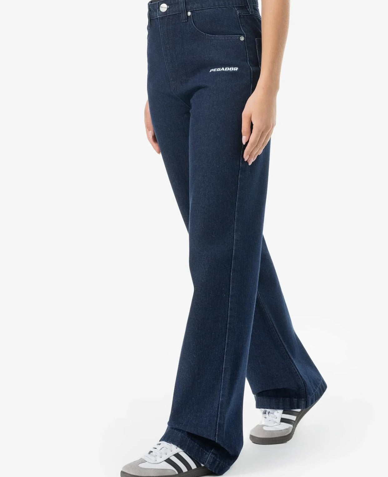PGDR NADDY WIDE LEG FEMALE JEANS IN DARK BLUE