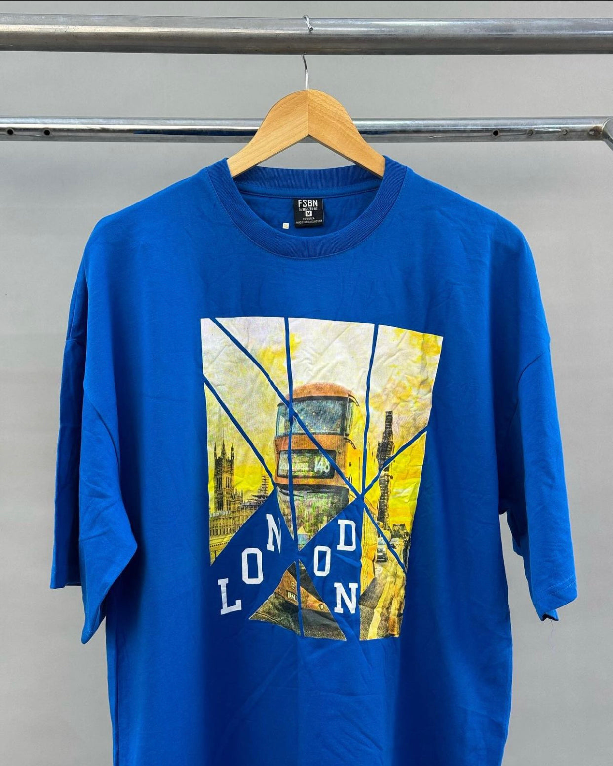 Fsbn London oversized tee in deep blue