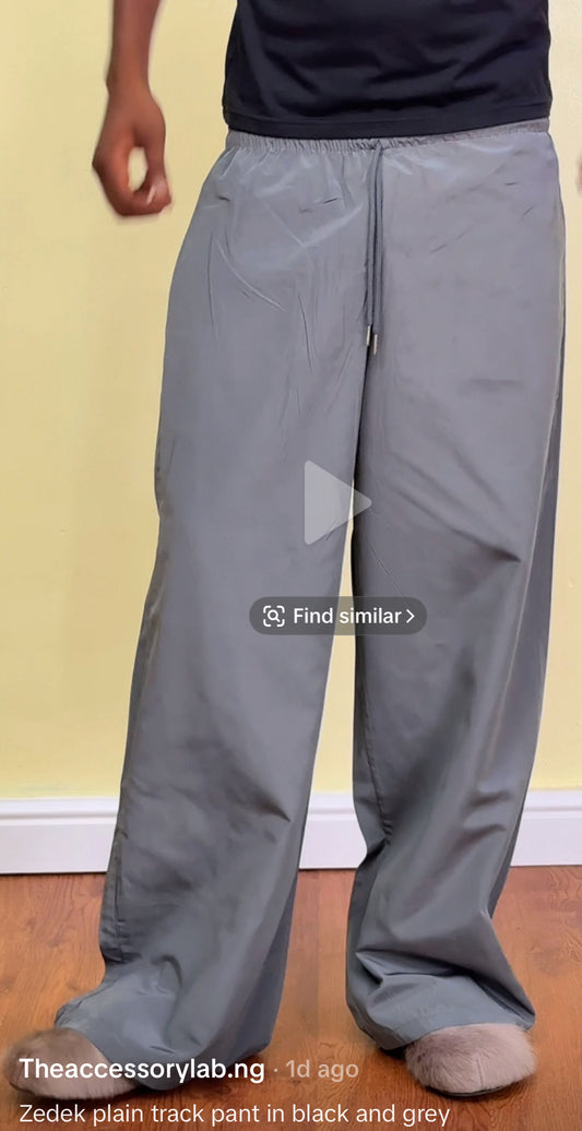 ZEDEK PLAIN TRACK PANT IN GREY