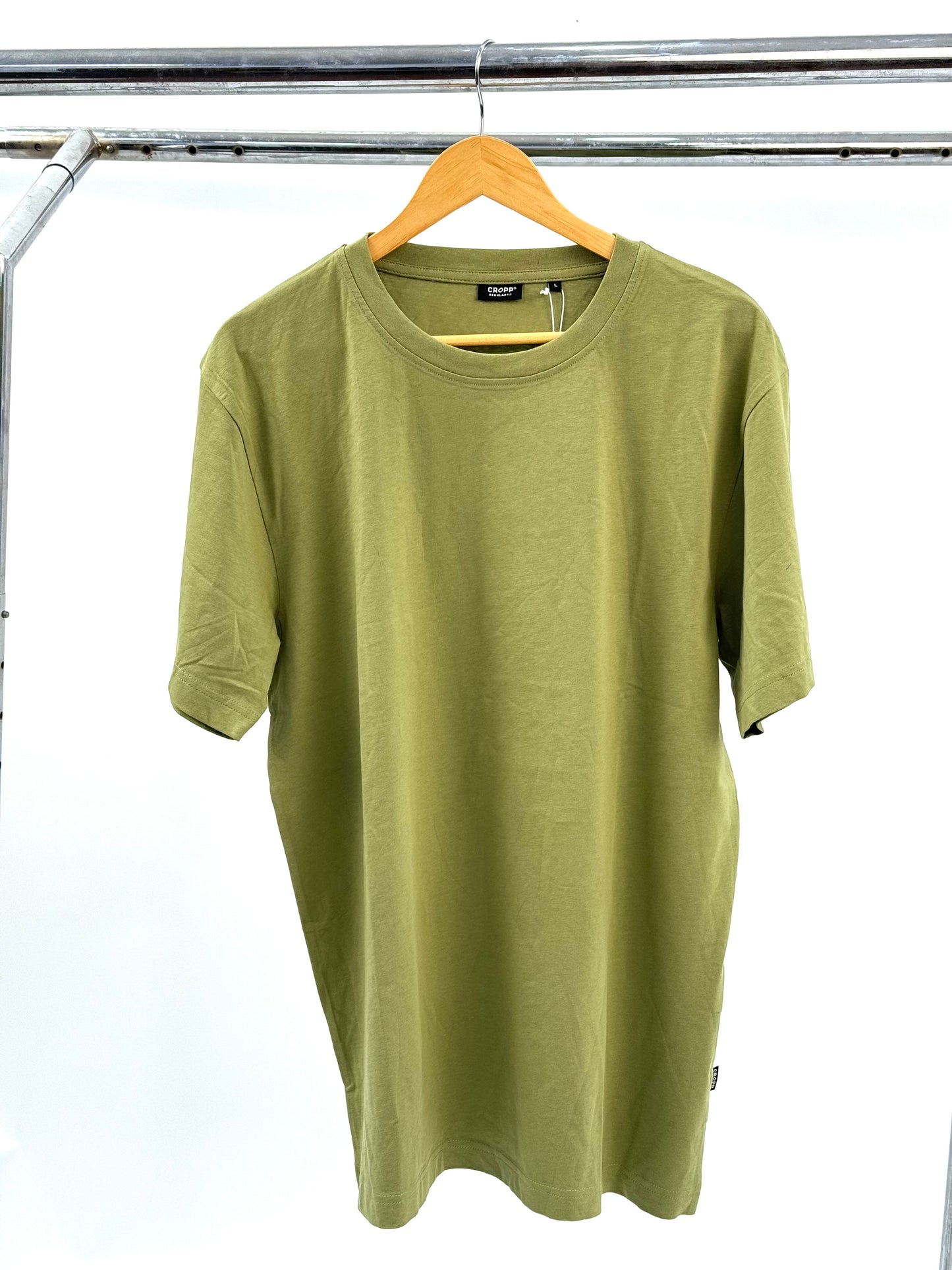 Crop olive green  tee