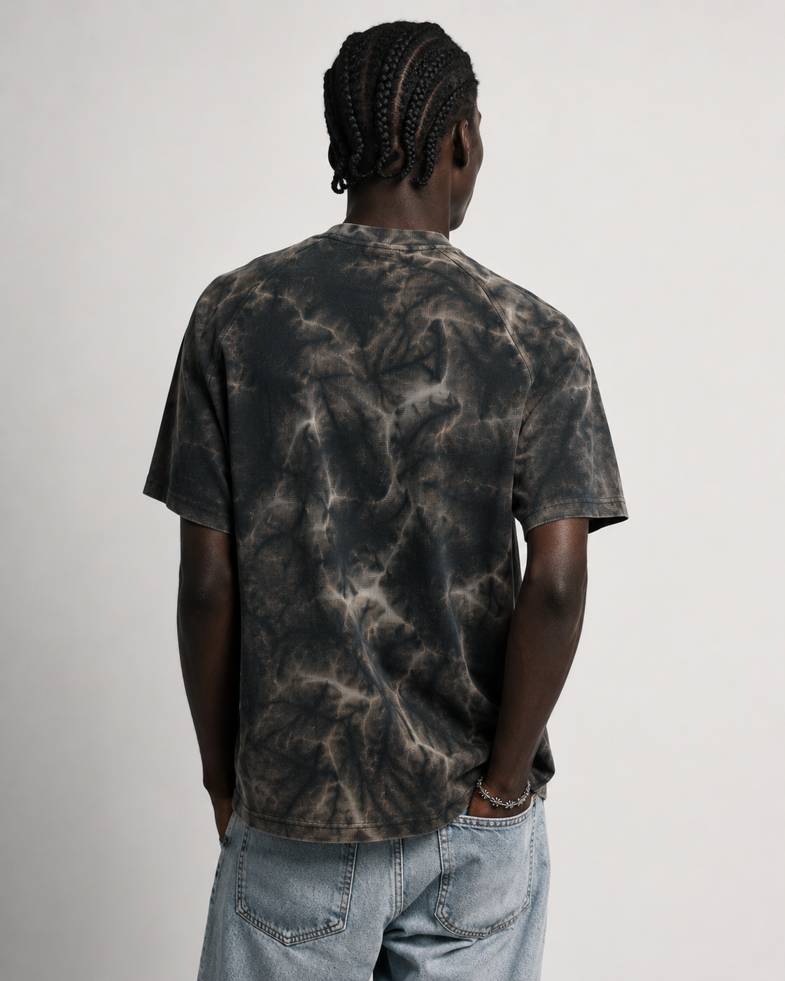 Oversized Heavyweight Vintage Waffle Weave T-Shirt High Street Washed Tee