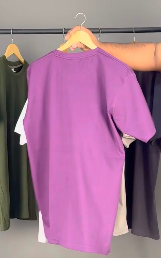 Apparel light weight tee in purple