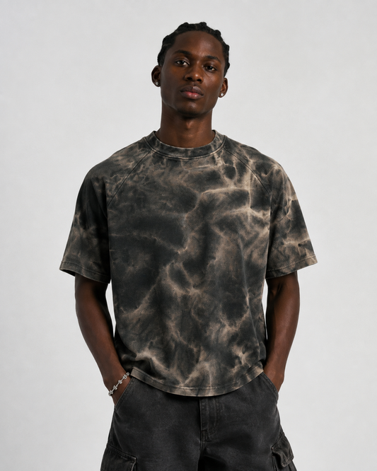 Oversized Heavyweight Vintage Waffle Weave T-Shirt High Street Washed Tee