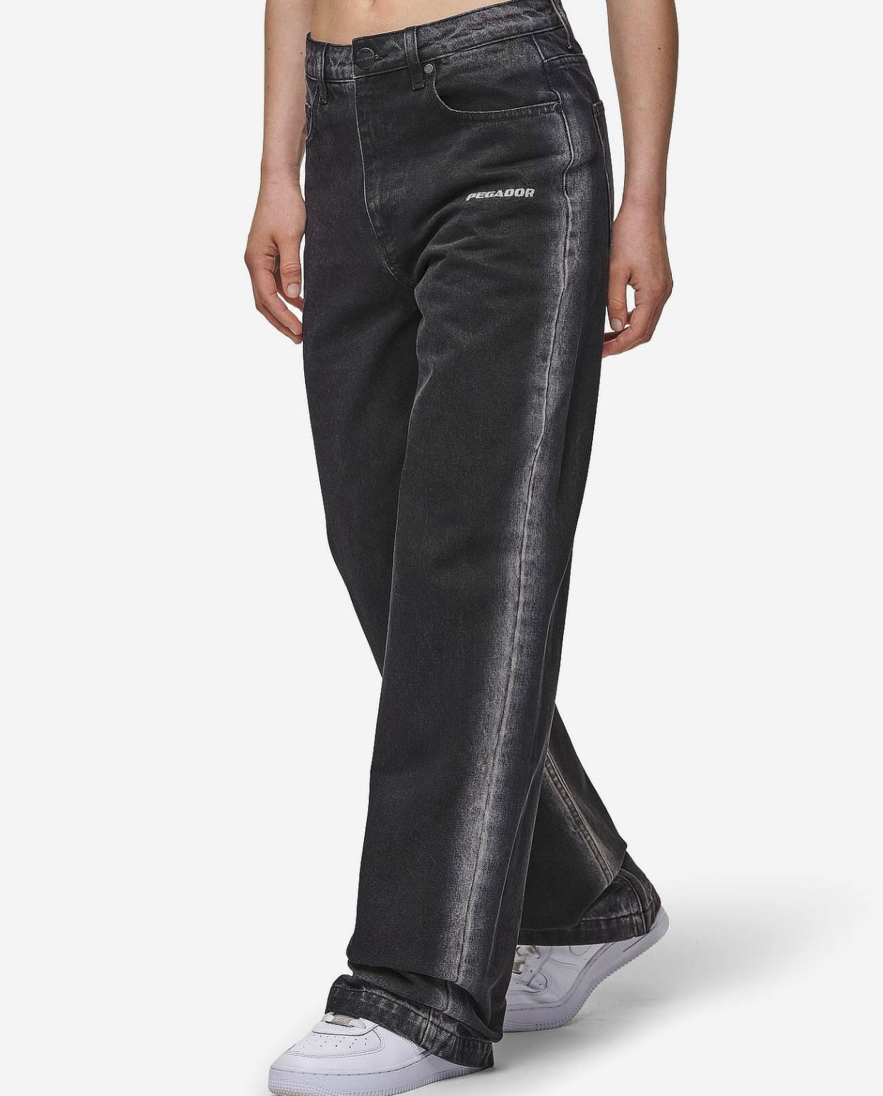 PDGR GINA SPRAYED WIDE LEG FEMALE JEANS