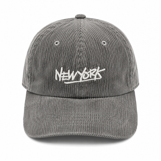 NEW YORK CORDUROY ACID WASH HAT