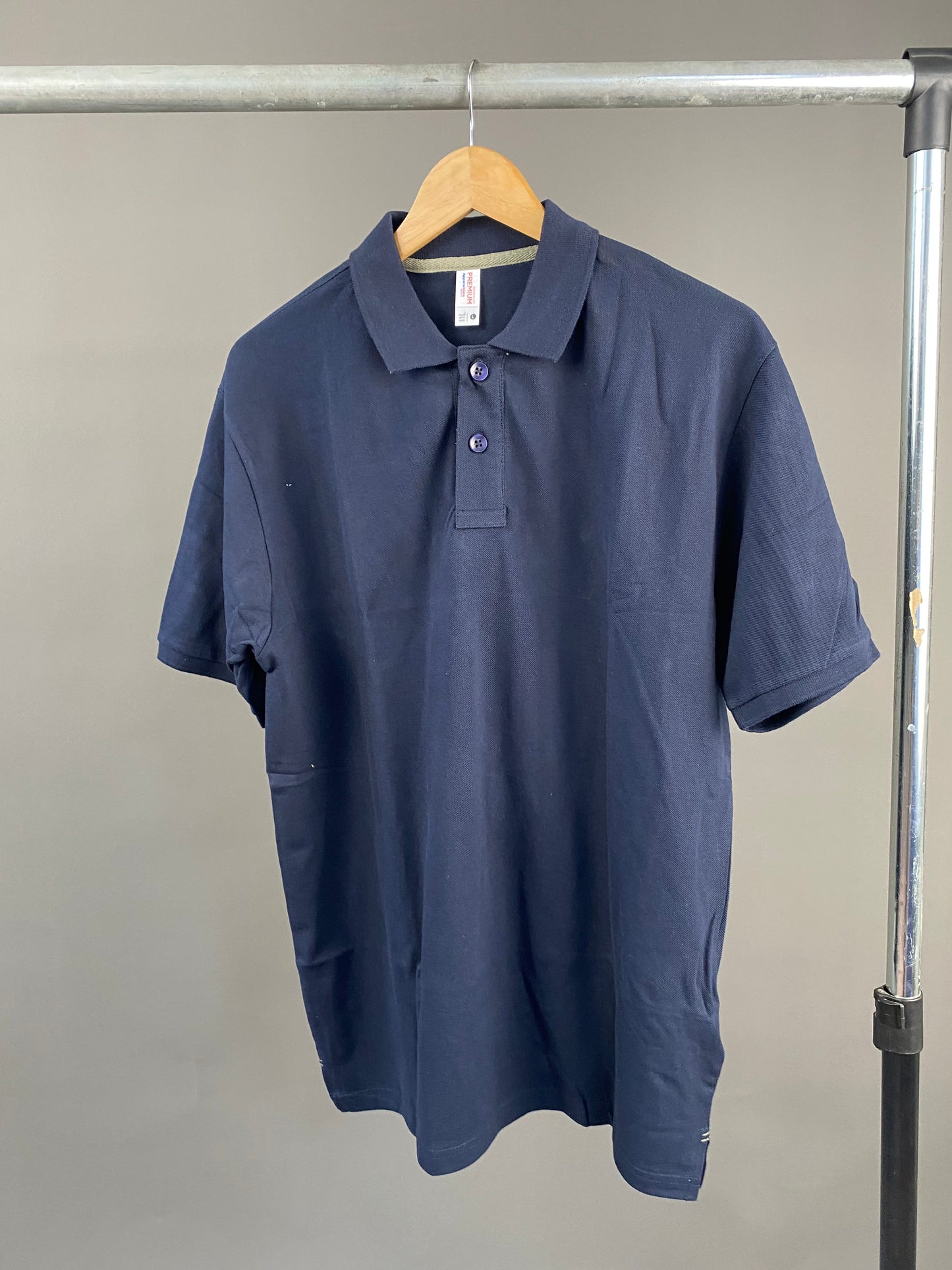 Plain polo blue