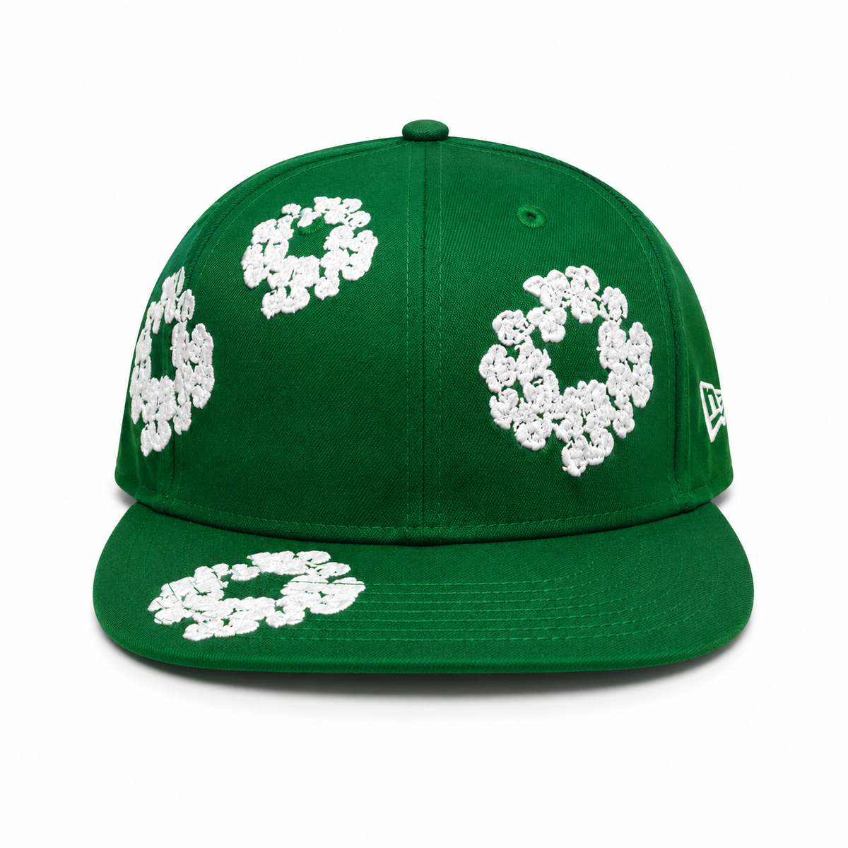 Green fitted hat