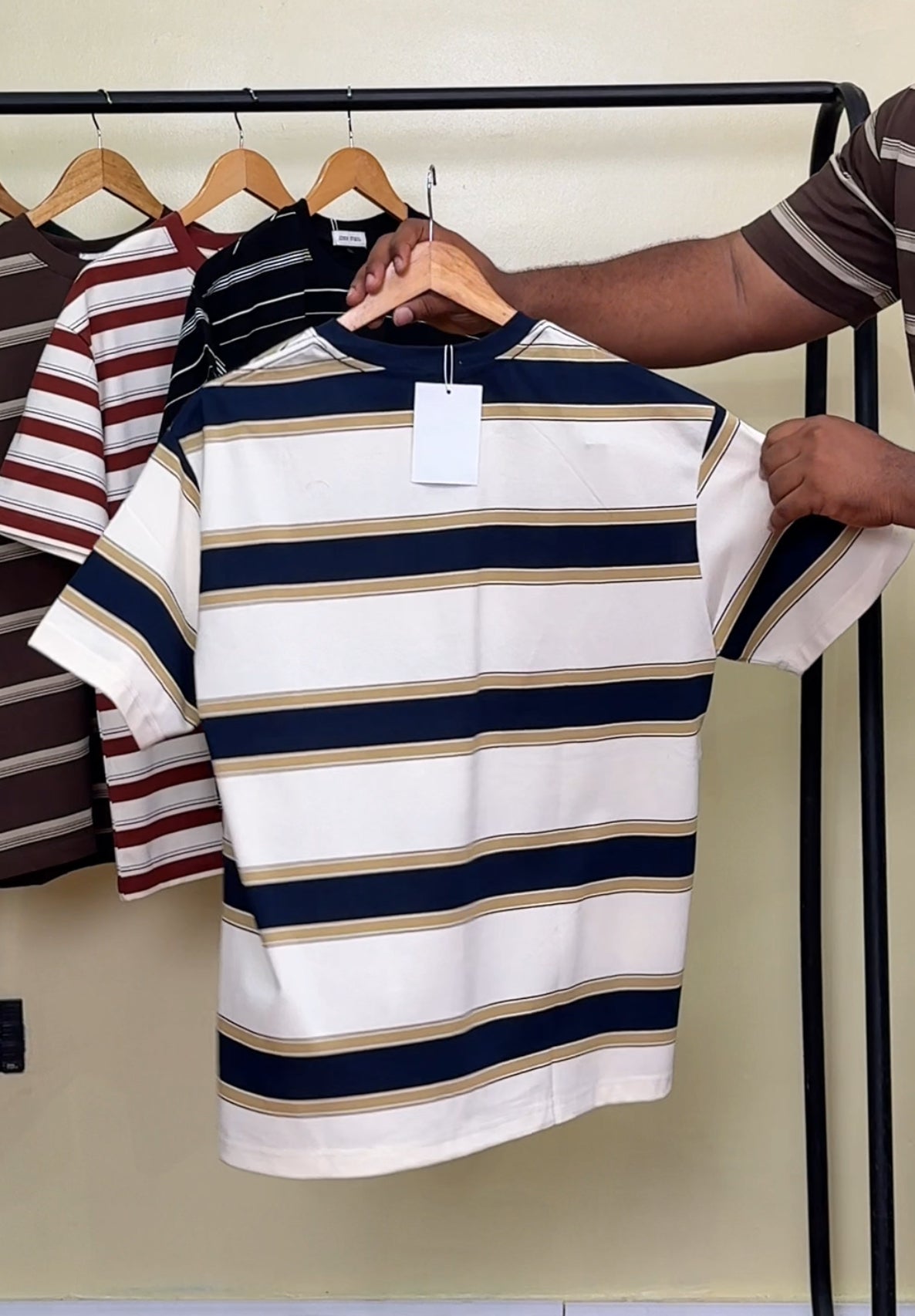 ZEDEK STRIPPED TEE 010