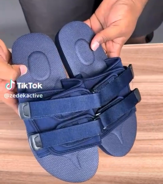 Zedek premium tech slide in navy blue