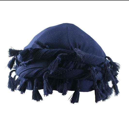 SILK HEAD TURBAN IN BLUE