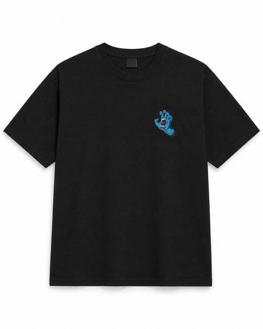 Santa Cruz screaming hand chest 
 tee